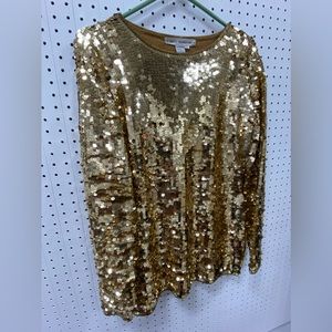 Gold Sequined Vintage Midcentury Top